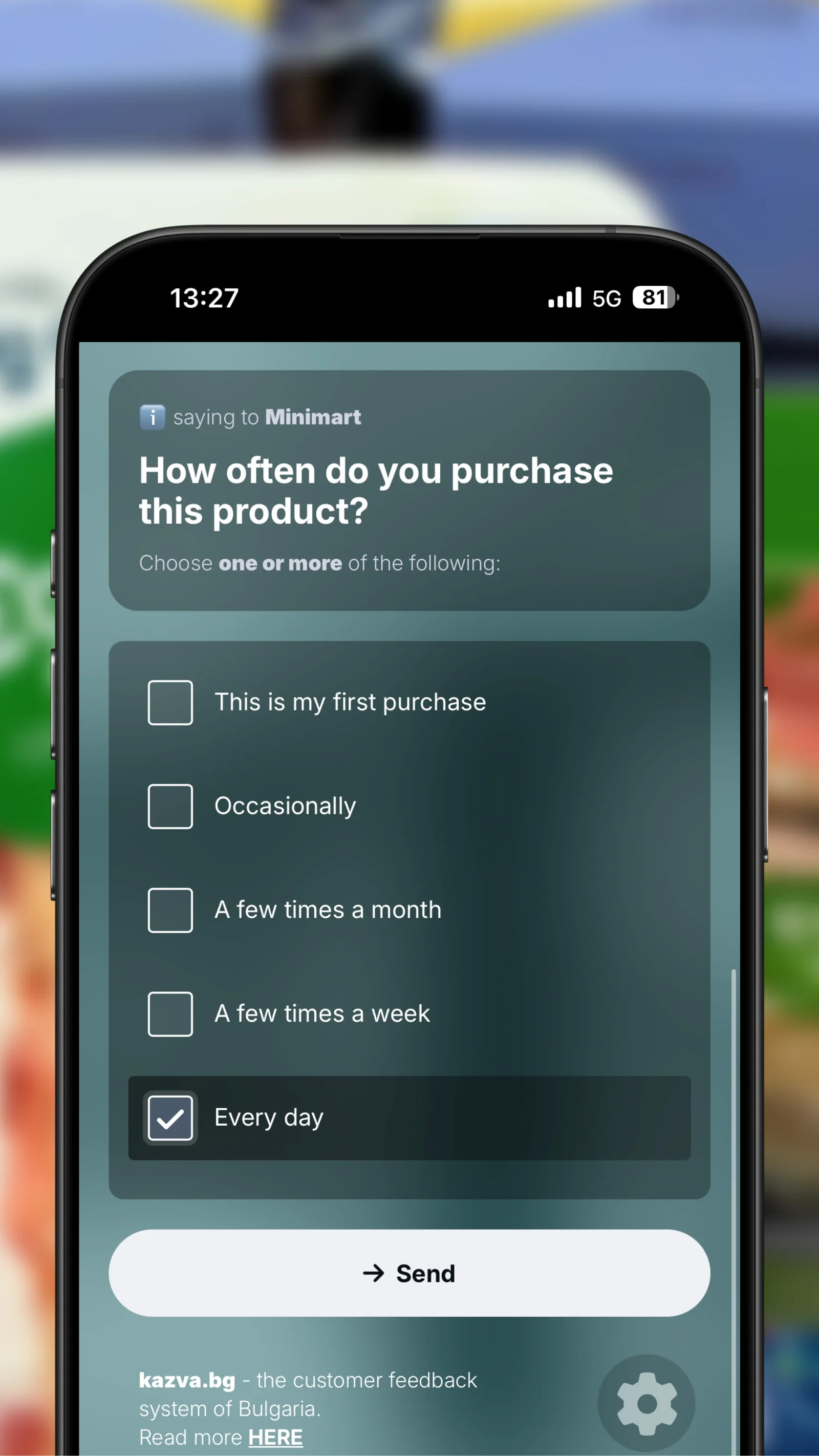 Adaptive survey with purchase frequency question